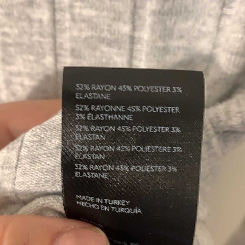 Anthropologie EUC gray ribbed long sleeve shirt Size XS - Picture 5 of 5